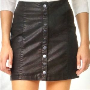 Free People Black Oh Snap Skirt